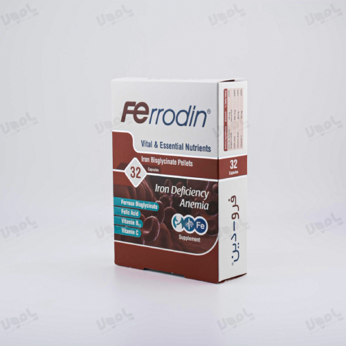 کپسول فرودین هولیستیکا حاوی آهن به فرم بیس گلایسینات، فولیک اسید، ویتامین B12 و ویتامین C