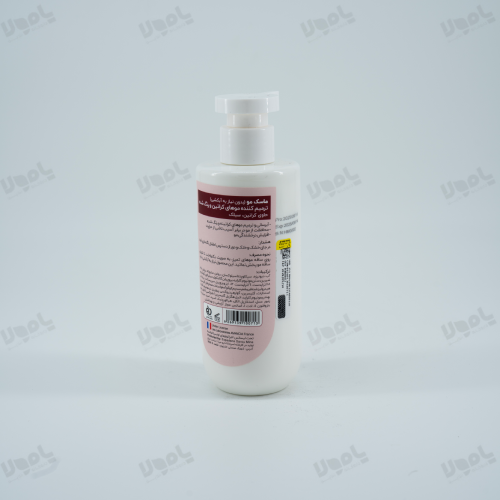 ماسک مو بدون آبکشی ترمیم کننده موهای کراتین و رنگ شده حاوی کراتین و سیلک بیزانس