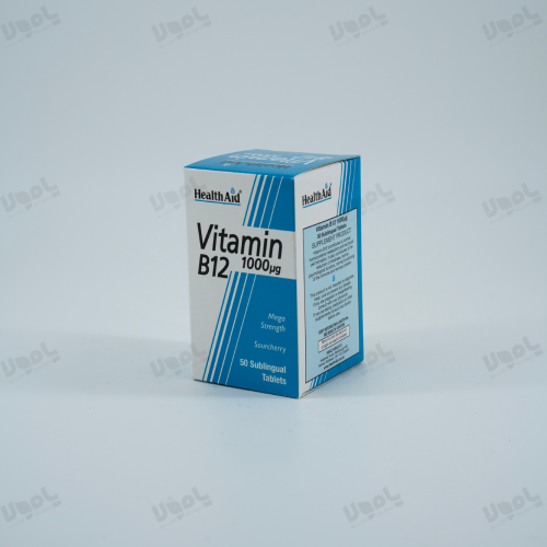 قرص زیر زبانی  ویتامین B12 1000 میکروگرم  هلث اید ( آلبالو ) ( 50 عددی )