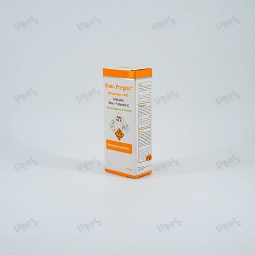 شربت سیمو پرگنا سیمرغ دارو عطار حاوی زینک گلوکونات، ویتامین C و عسل