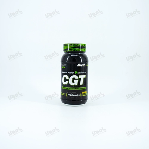 کپسول CGT سی جی تی 300 عددی آلامو حاوی کراتین مونوهیدرات، ال-گلوتامین و تائورین