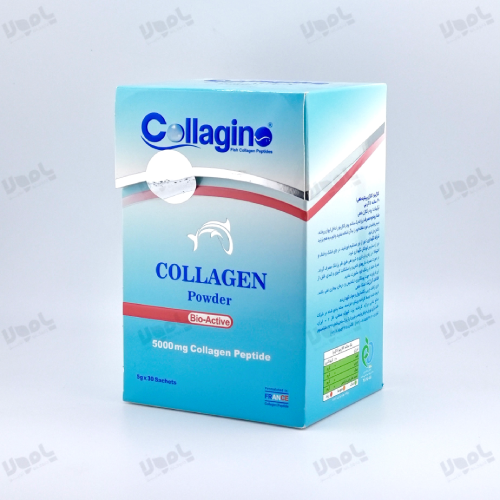 پودر کلاژن کلاژینو حاوی ۵ گرم کلاژن در هر ساشه