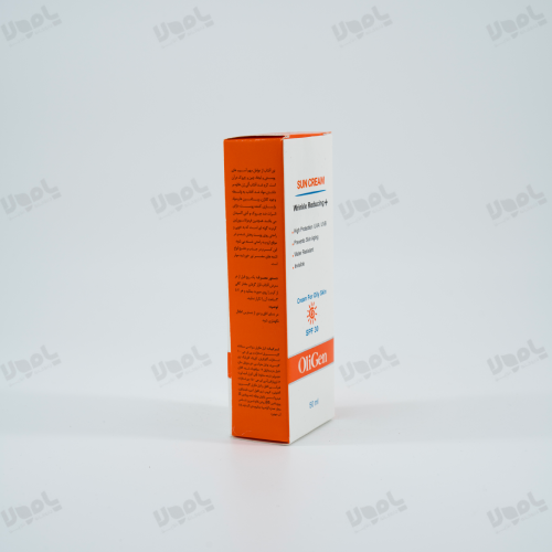 کرم ضدافتاب ضد چروک بی رنگ پوست چرب و جوشدار SPF 30 الی ژن 